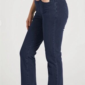 EUC Betabrand Dark Blue Women's Straight Leg Jeans Size Medium